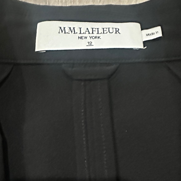MM Lafleur The Moreland Travel Origami Tech Blazer Black Size 12 - Picture 2 of 7